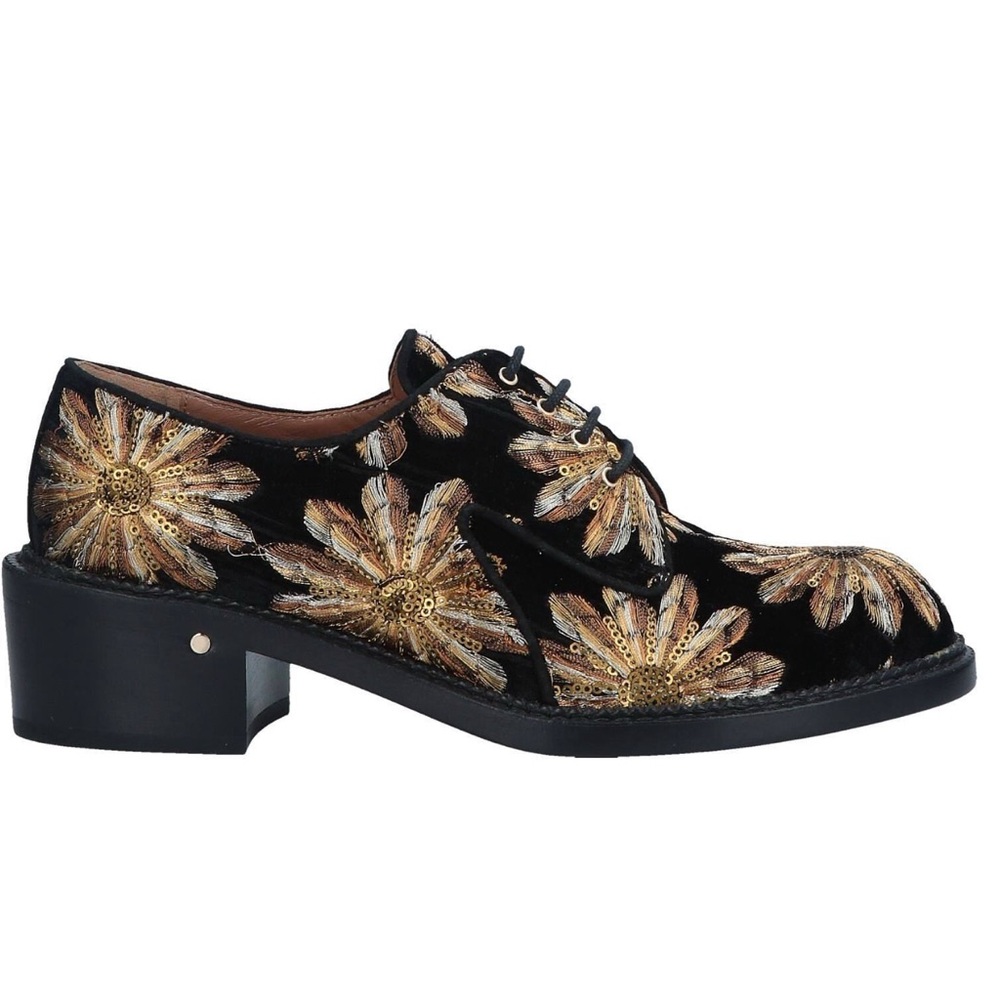 WORN ONCE Laurence Dacade stunning Embroidered lace up shoes EU 41 US 10.5/11